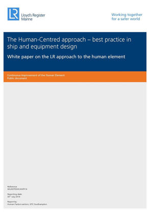 Picture of The Human-Centred approach - best practice in ship and equipment design